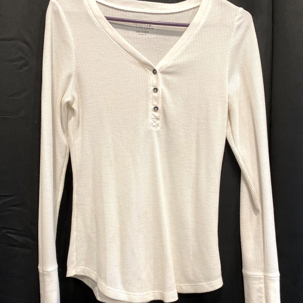 White long sleeve Henley